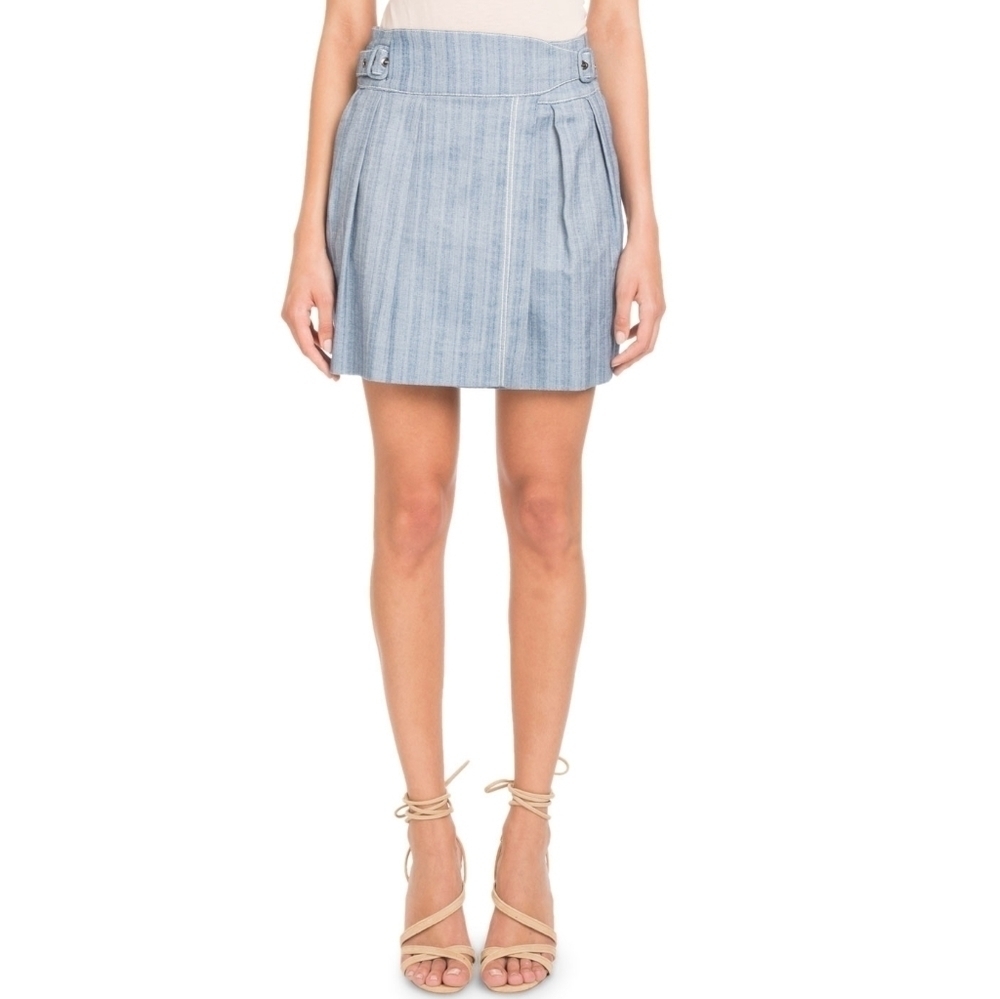 Pascal Millet Striped A-Line Mini Skirt 10 US